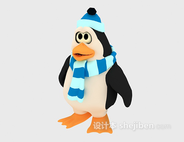 免费企鹅玩具3d模型下载