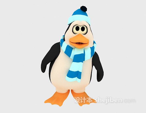 企鹅玩具3d模型下载