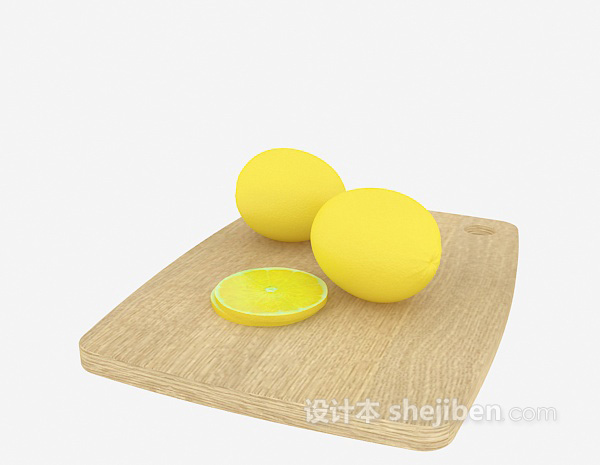 免费柠檬水果3d模型下载