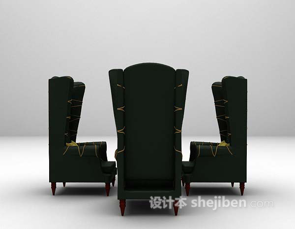 欧式桌椅组合3d模型推荐下载