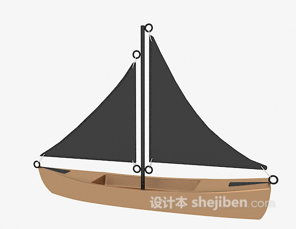 免费小帆船3d模型下载