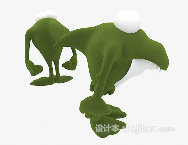 现代风格绿色儿童玩具3d模型下载
