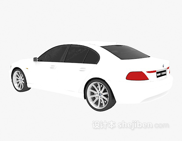 现代风格白色车的3d模型下载