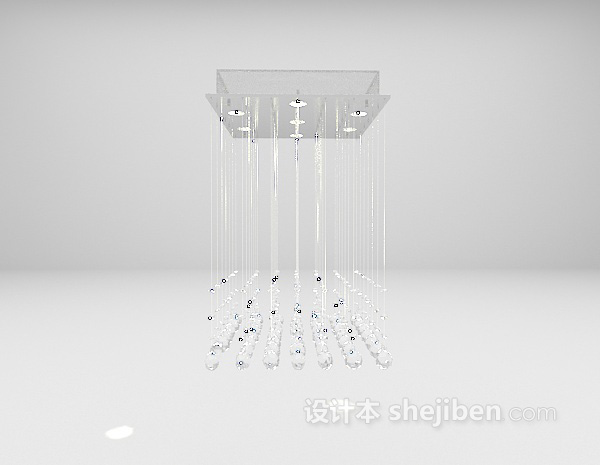 设计本现代简约水晶吊灯3d模型下载