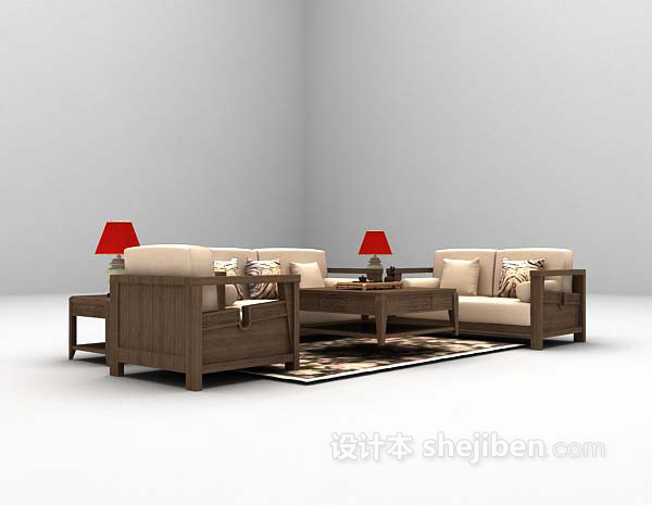 设计本中式沙发大全3d模型下载