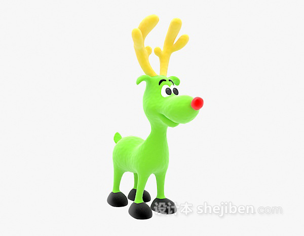 设计本儿童动物玩具长颈鹿3d模型下载