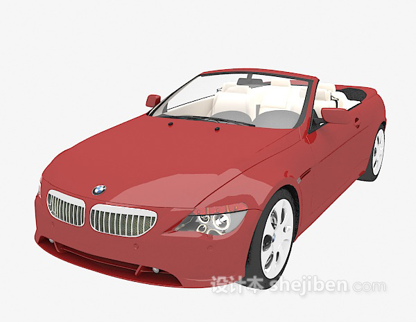 设计本红色宝马跑车3d模型下载