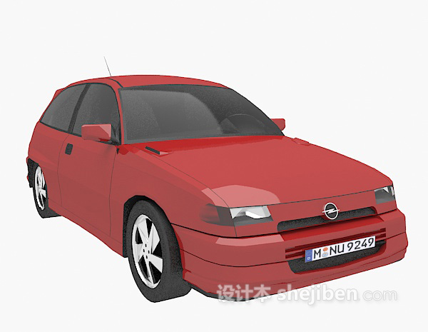 免费红色车的免费3d模型下载
