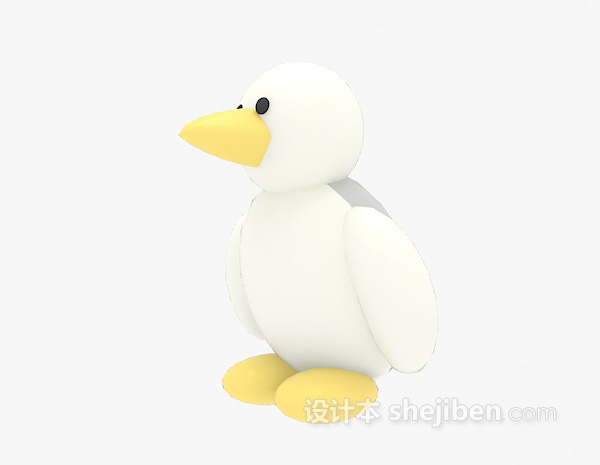 免费儿童玩具鸭子3d模型下载