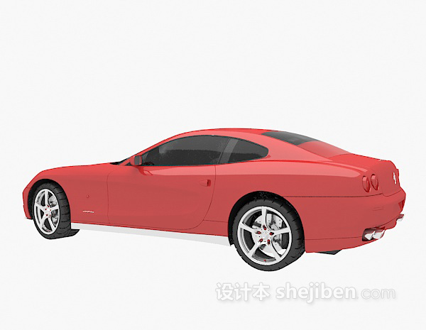 免费红色车的3d模型下载