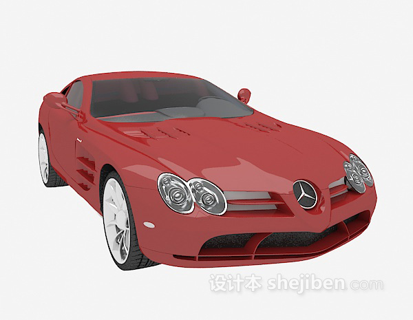 免费红色汽车3d模型下载