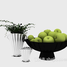 现代果盘组合水果3d模型下载