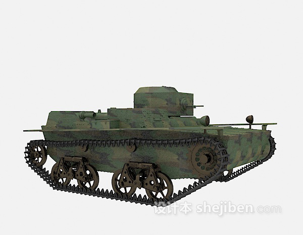 现代风格坦克轻型3d模型下载