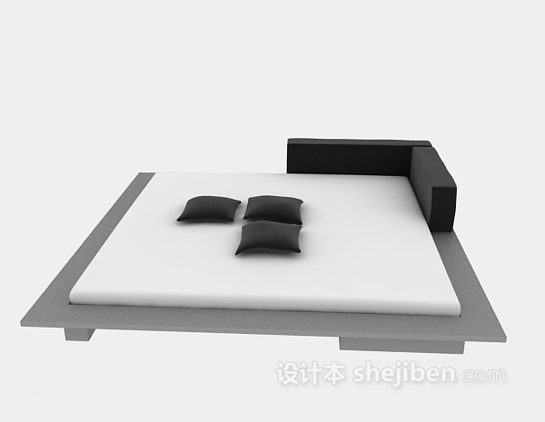 现代风格床垫3d模型下载