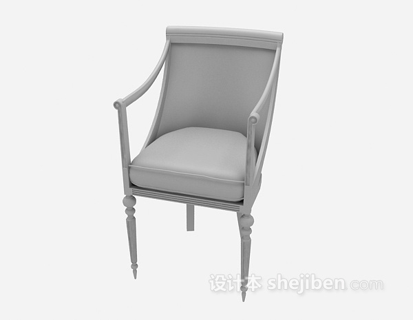 免费简单木椅3d模型下载
