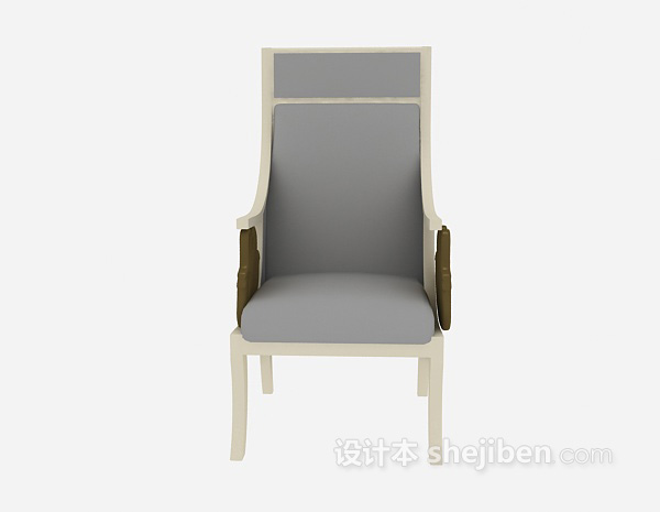 欧式风格木质简约椅子3d模型下载