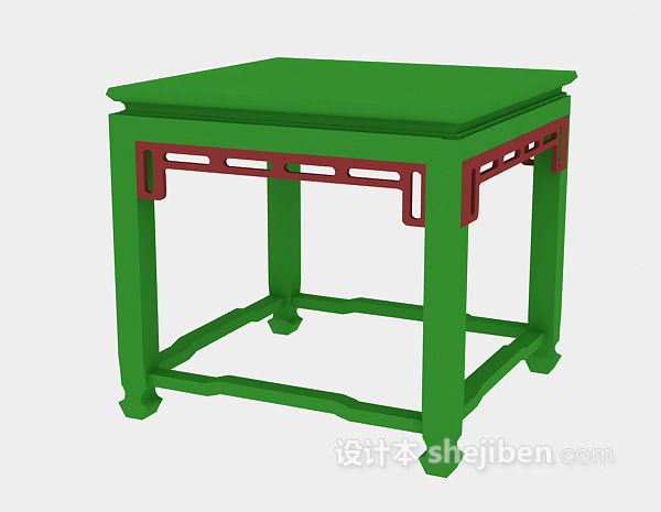 中式风格中式风格凳子3d模型下载