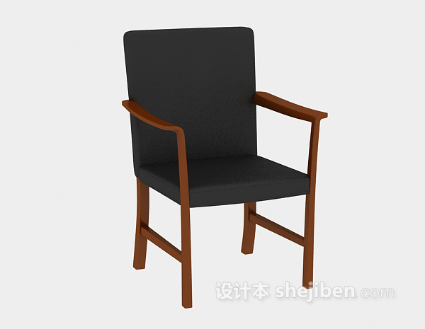 现代风格棕色家居椅3d模型下载