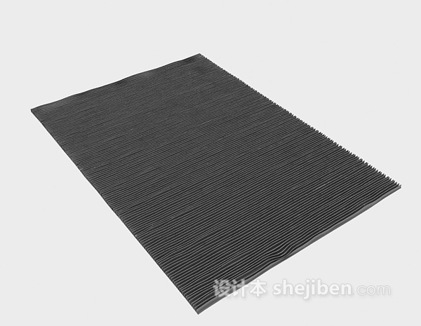 现代风格灰色地毯3d模型下载