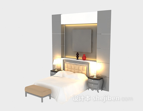 欧式风格欧式风格床具3d模型下载