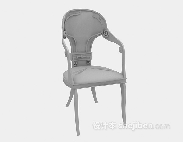 免费欧式木椅3d模型下载