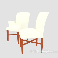 现代木椅3d模型下载