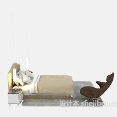家具床3d模型下载