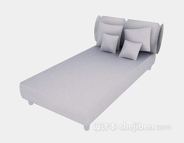 休闲单人床垫3d模型