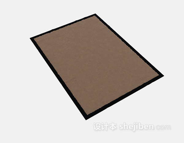 现代风格棕色地毯3d模型下载