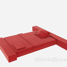 红色床垫3d模型下载