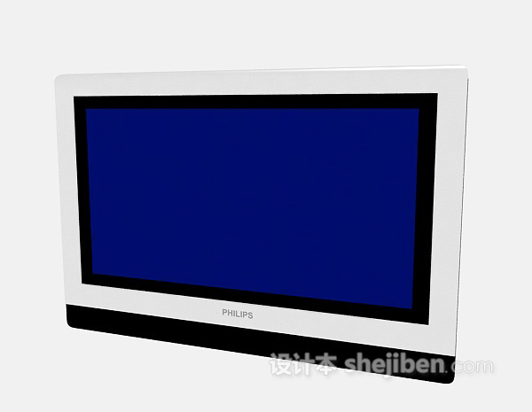 现代风格电视显示屏免费3d模型下载