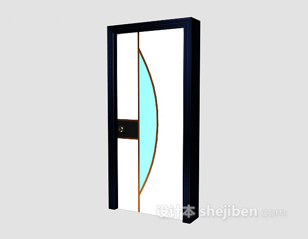 免费玻璃门结构3d模型下载