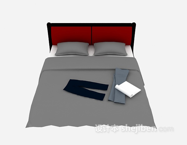 免费木床3d模型下载