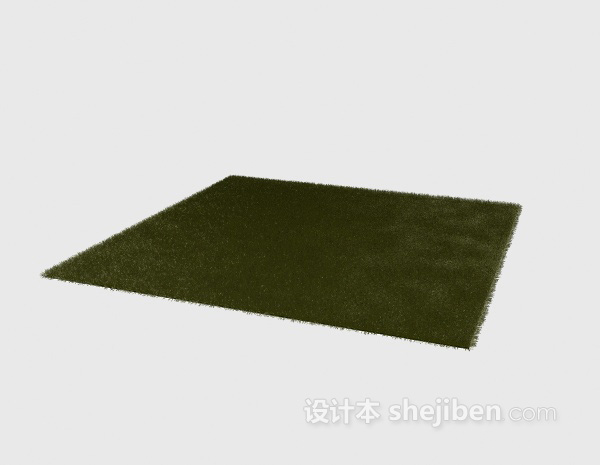 免费深绿色地毯3d模型下载
