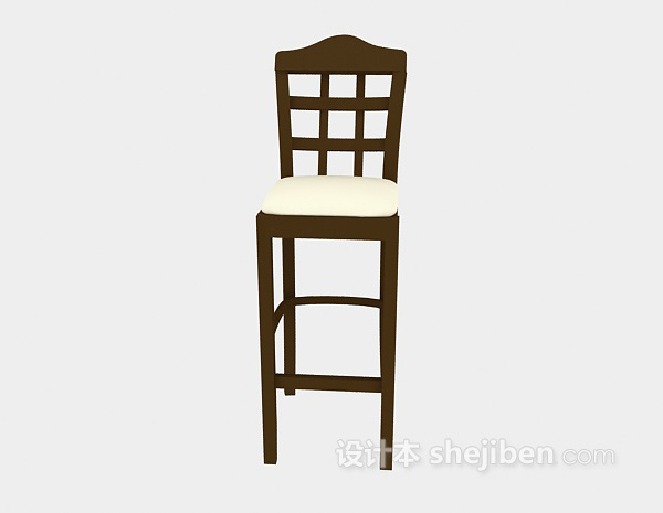现代风格吧台高脚椅3d模型下载