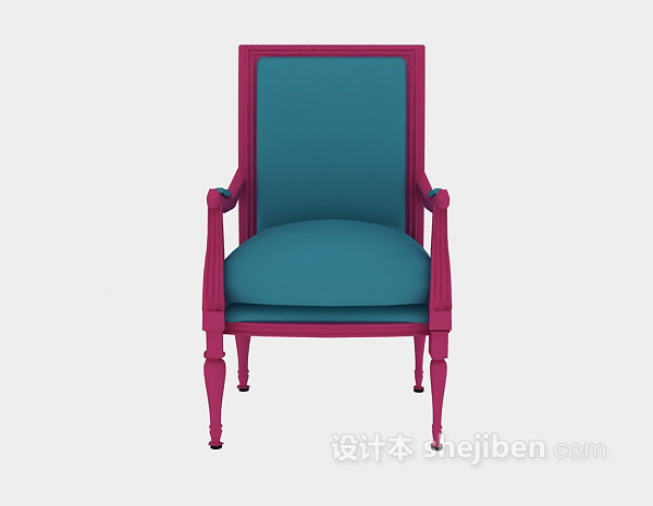 欧式风格欧式木质椅3d模型下载