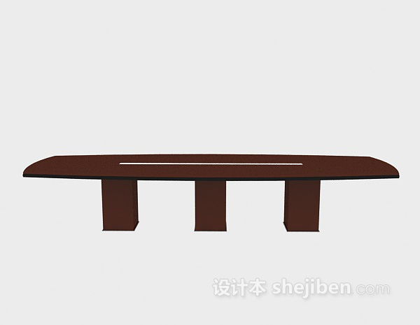 现代风格公司会议桌3d模型下载