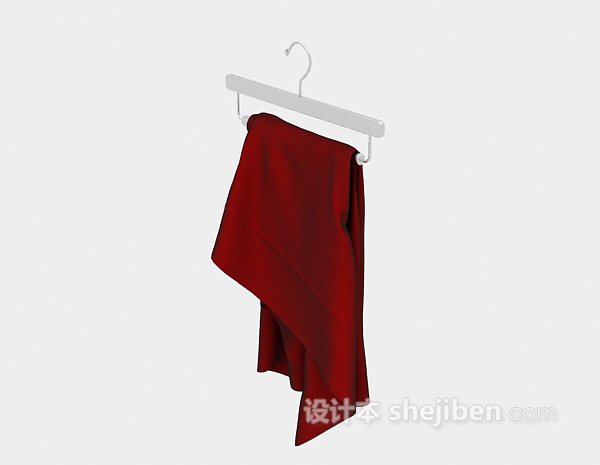免费红色衣物3d模型下载