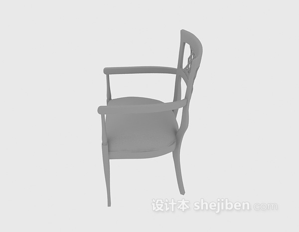 实木家居椅3d模型下载