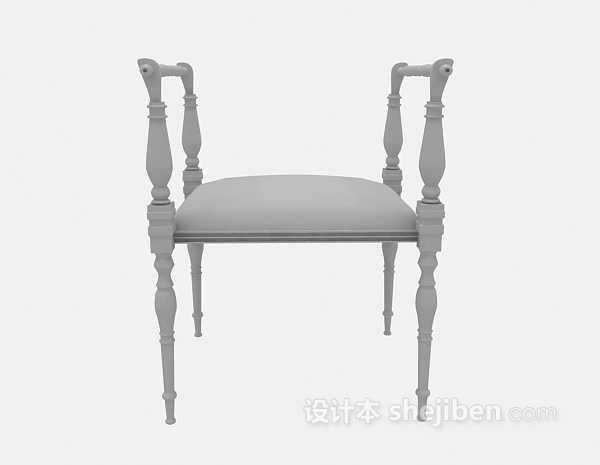 中式风格中式木椅3d模型下载