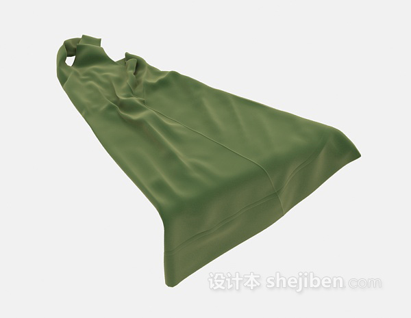 绿色长裙3d模型下载