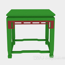 中式风格凳子3d模型下载