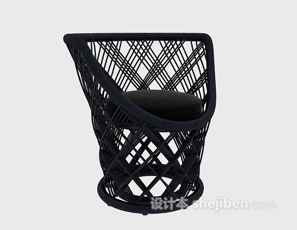 编织藤椅3d模型下载