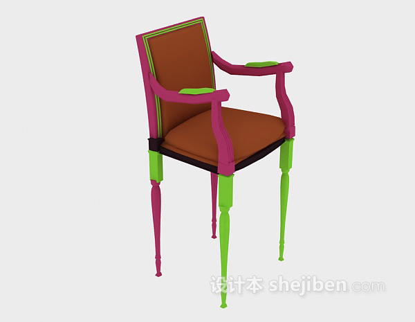 高脚椅3d模型下载