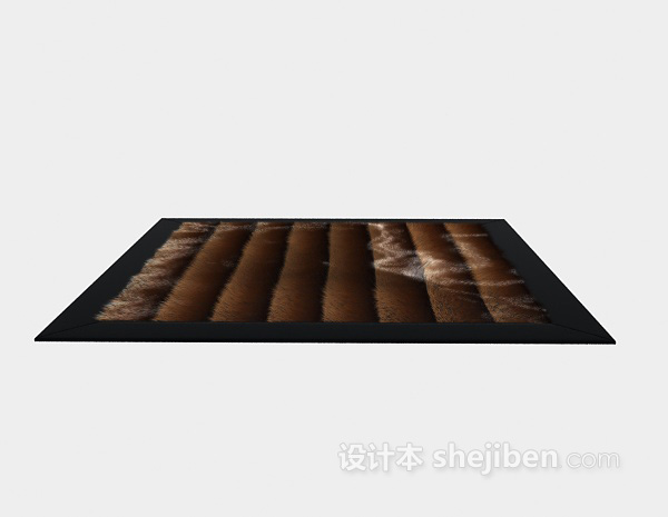 现代风格绒毛地毯3d模型下载