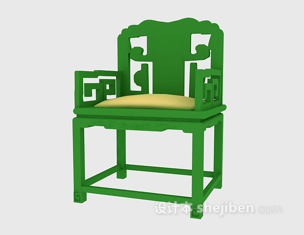 中式风格中式木椅3d模型下载