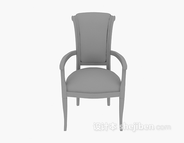 现代风格实木椅子3d模型下载
