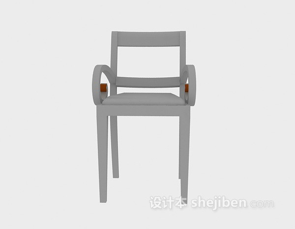 欧式风格木质椅子3d模型下载