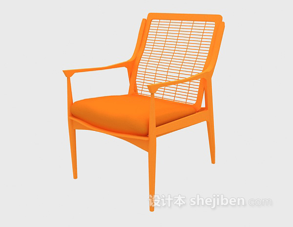 现代风格木质休闲椅3d模型下载
