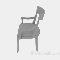 实木椅子欣赏3d模型下载